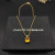 David Yurman Gold 11mm Four-Prong Yellow Diamond Necklace