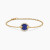David Yurman Gold Pav&Atilde;&copy; Lapis Lazuli Round Charm Bracelet
