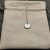 David Yurman Silver Diamond Letter Y Round Pendant Necklace, Length 42cm + 3cm + 3cm