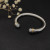 David Yurman 7mm Gold and Silver Half Pav&Atilde;&copy; Diamond Cable Cuff Bracelet
