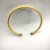 David Yurman 4mm Gold Deep Green Diamond Bangle Bracelet