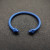 David Yurman 5mm Deep Blue Colorful Enamel Cuff Bracelet, Fits Wrist Size 16cm - 20cm