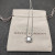 David Yurman 7mm Cable Twist Square White Agate Pendant Necklace, 1.5mm Chain, Length 45cm + 5cm