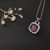 David Yurman 14mm Cushion-Cut Center Stone Necklace with Purple Pav&Atilde;&copy;