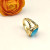 David Yurman Gold 14mm Square Blue Pav&Atilde;&copy; Diamond Ring