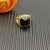 David Yurman Gold 14mm Square Black Pav&Atilde;&copy; Diamond Ring