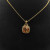 David Yurman Gold 14mm Square Champagne Diamond Necklace