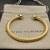 David Yurman 5mm Gold-Tone Cable Cuff Bracelet Light Green Diamonds