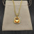 David Yurman Gold 14mm Square Champagne Diamond Necklace