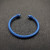 David Yurman 5mm Deep Blue Colorful Enamel Cuff Bracelet, Fits Wrist Size 16cm - 20cm