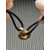 David Yurman Black Double Ring Gold Nylon Cord Bracelet