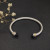 David Yurman 5mm Double-End Cap Cable Cuff Bracelet Black Diamonds