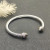 David Yurman 5mm Gold and Silver Pav&Atilde;&copy; Diamond Round Cuff Bracelet, Fits Wrist Size 16cm - 20cm