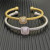 David Yurman Gold 4mm Pav&Atilde;&copy; Cushion Cable Bracelet