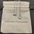 David Yurman Silver Diamond Letter P Round Pendant Necklace, Length 42cm + 3cm + 3cm