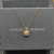 David Yurman Gold Square Champagne Diamond Necklace