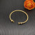 David Yurman Gold 3mm Pav&Atilde;&copy; Hook-End Bangle Bracelet