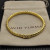 David Yurman 6.2mm Gold X-Pattern Pav&Atilde;&copy; Wave Cuff Bracelet