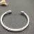 David Yurman 5mm Silver Diamond Round Cuff Bracelet, Fits Wrist Size 16cm - 20cm