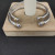 David Yurman 5mm Gold and Silver Cable Cuff Bracelet with Smooth Round End Caps