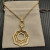 David Yurman Gold 38mm Serrated Stack Necklace