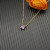 David Yurman Gold 8mm Four-Prong Purple Diamond Necklace