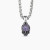 David Yurman Rose Gold Purple Diamond Gumball Necklace, 2mm Chain, 45+5cm Adjustable Length