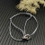 David Yurman Grey Double Ring Sterling Silver Nylon Cord Bracelet