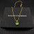 David Yurman Gold 11mm Four-Prong Green Diamond Necklace