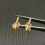 David Yurman Gold Pav&Atilde;&copy; 38.2mm Petite Chain Link Earrings