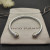 David Yurman 5mm Gold and Silver Pav&Atilde;&copy; Diamond Round Cuff Bracelet, Fits Wrist Size 16cm - 20cm