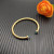 David Yurman 4mm Gold Blue Diamond Bangle Bracelet