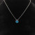 David Yurman 8mm Blue Sapphire Four-Prong Pendant Necklace