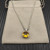 David Yurman Sterling Silver 11mm Four-Prong Yellow Diamond Necklace