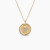 David Yurman Gold Diamond Initial F Disc Pendant Necklace