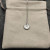 David Yurman Silver Diamond Letter X Round Pendant Necklace, Length 42cm + 3cm + 3cm