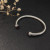 David Yurman 5mm Cable Classics Red Gemstone End Cuff Bracelet