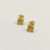 David Yurman 8mm Gold Four-Prong Yellow Diamond Stud Earrings