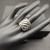 David Yurman Silver Gold and Silver Saddle Ring