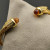 David Yurman 5mm Gold-Tone Cable Cuff Bracelet Champagne Diamonds