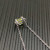 David Yurman Silver 8mm Four-Prong Green Diamond Necklace Adjustable 42+3+3cm