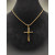 David Yurman Gold-Tone Cylindrical Cross Pendant Necklace