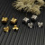 David Yurman 8mm Gold Pav&Atilde;&copy; White Diamond Pyramid Stud Earrings