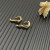 David Yurman 12.4mm Gold Diamond Wrap Single Wire Earrings