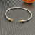 David Yurman 3mm Gold Hook Head Bracelet