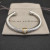 David Yurman 7mm Sterling Silver Cable Cuff Bracelet with Gold Bead End Caps White Diamonds