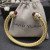 David Yurman 7mm Gold Cable Cuff Bracelet with Red Diamond End Caps and Inlay