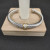 David Yurman 7mm Sterling Silver Cable Cuff Bracelet with Gold Bead End Caps White Diamonds
