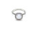 David Yurman Four-Prong Square White Agate Ring