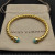 David Yurman 6mm Gold Turquoise Cable Cuff Bracelet